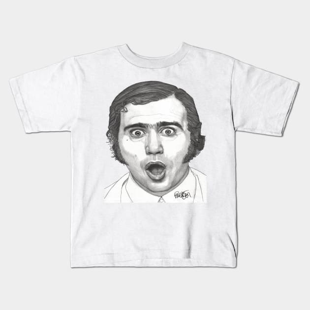 Andy Kaufman Kids T-Shirt by paulnelsonesch